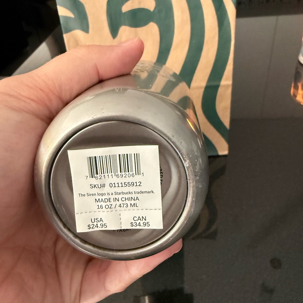 Starbucks Vacuum Insulated Cup Sleeve in Mint and White - Picture 4 of 6